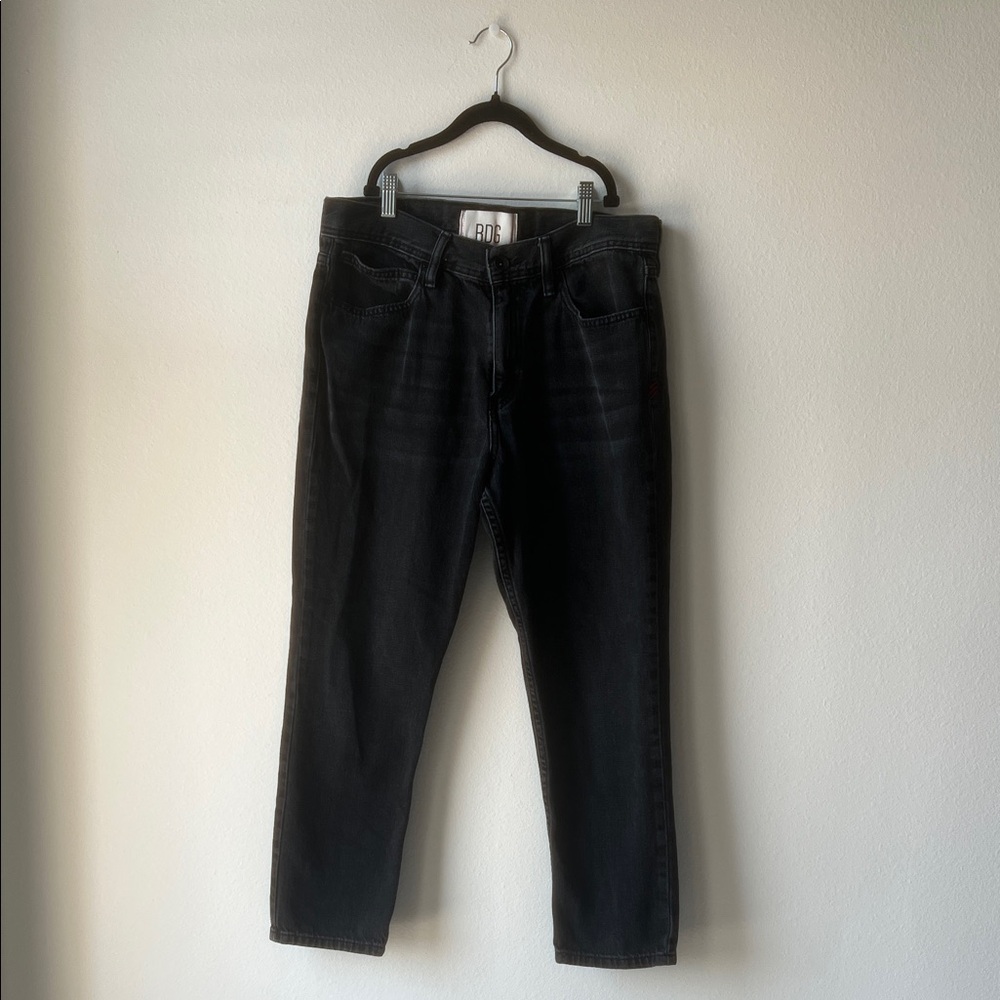 BDG Men's Jet Black Straight Jeans